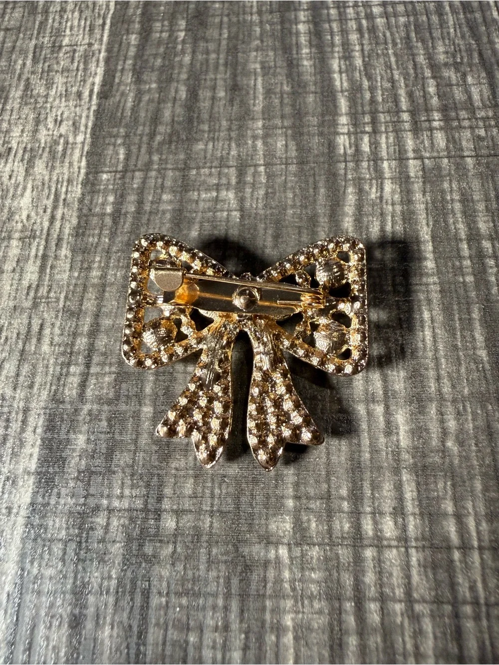 Gold Bow Pearl & Crystal Brooch - Elegant Women’s Jewelry